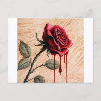 A delicate, intricate, and emotive rough colour postcard