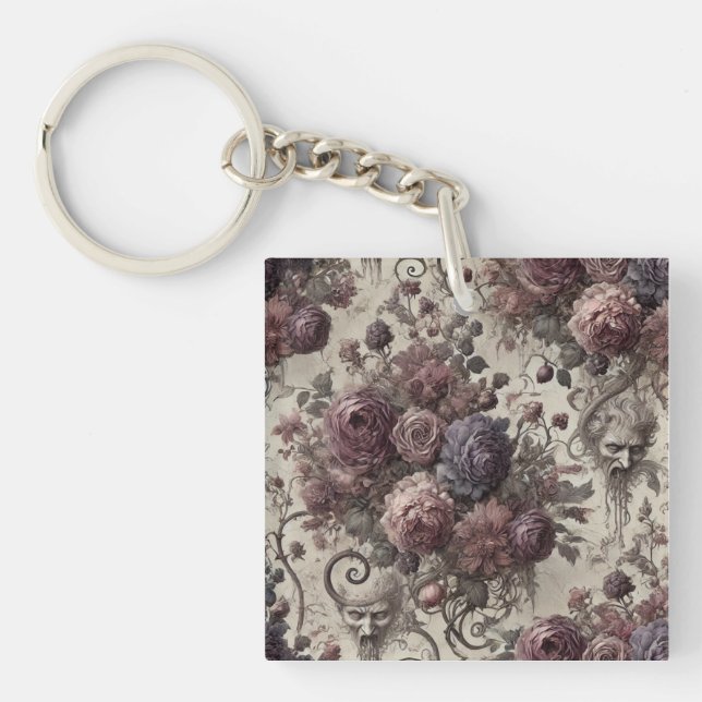 A Delicate Repulsion – Gothic Victorian Design Key Ring (Front)