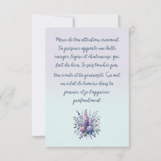 A delicate thank you - blue bird card