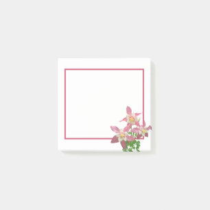 A Delicate Window with Pink Flowers - Post-it Notes
