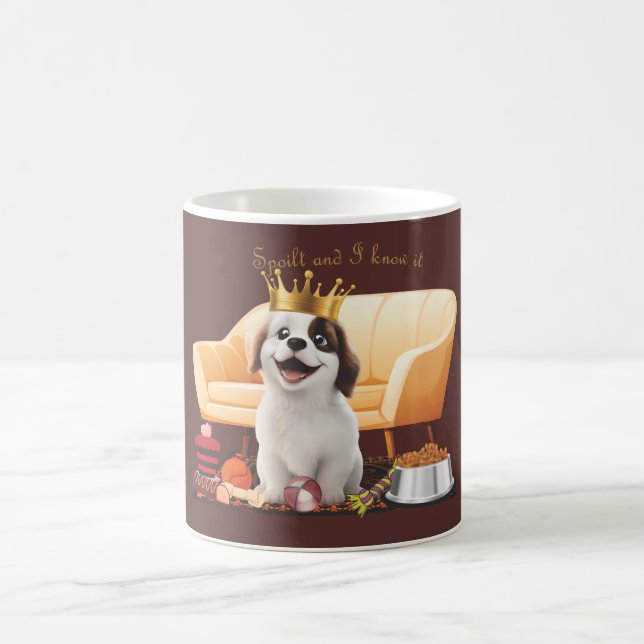 A delightful and charming 'Spoiled Puppy' Coffee Mug (Center)