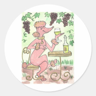 A Delightful Glass of Pinot Gris Classic Round Sticker