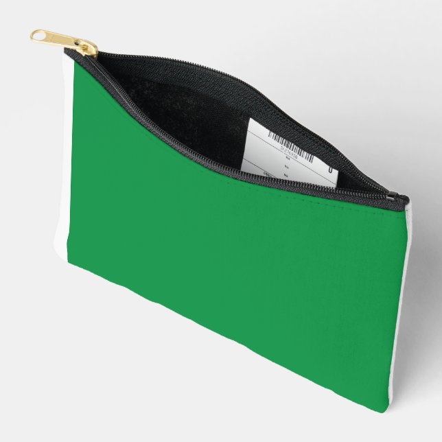 A dense, lush forest filled with vibrant green tre accessory pouch (Open)