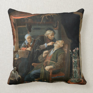 A Dentist Examining The Tooth of an Old Man (oil o Cushion