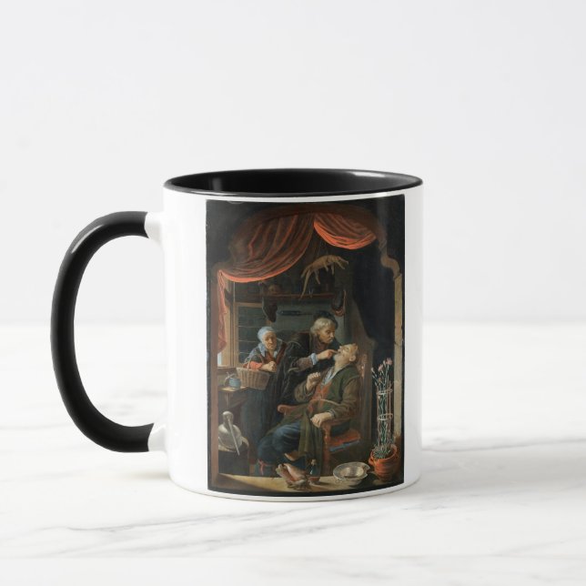 A Dentist Examining The Tooth of an Old Man (oil o Mug (Left)