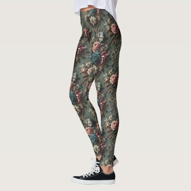 A Deranged Dirge – Gothic Victorian  Leggings (Left)