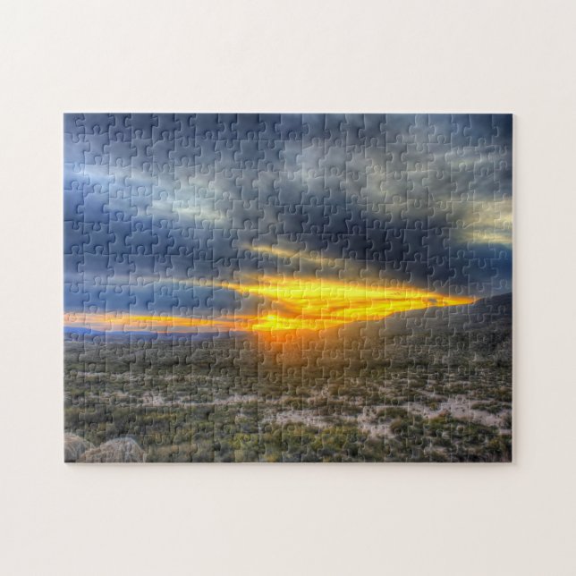 A Desert Sunset Texas . Jigsaw Puzzle (Horizontal)