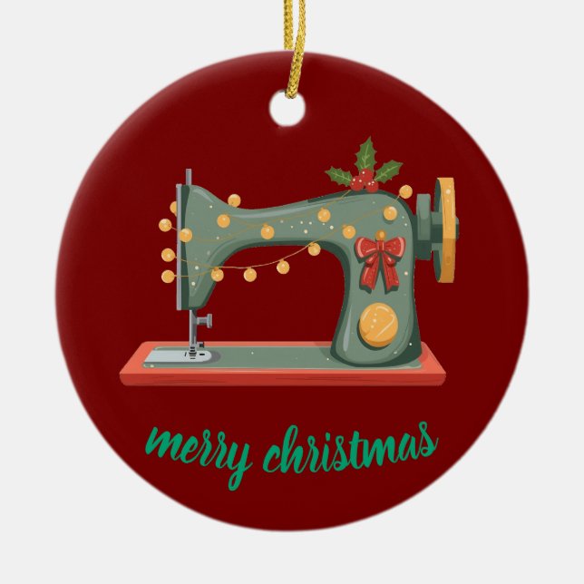 a design for sewers ceramic tree decoration (Front)