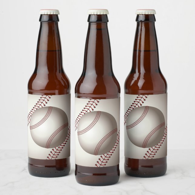 A Design of a Base or Soft Ball Beer Bottle Label (Bottles)