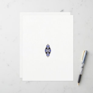 a design of a blue and black flower