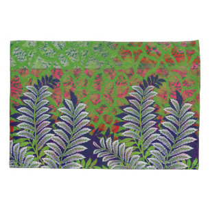 a design of a green and yellow pattern pillowcase