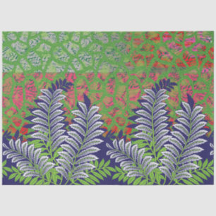 a design of a green and yellow pattern tissue paper