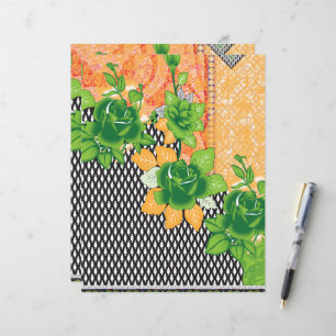 a design of a green and yellow wall hanging