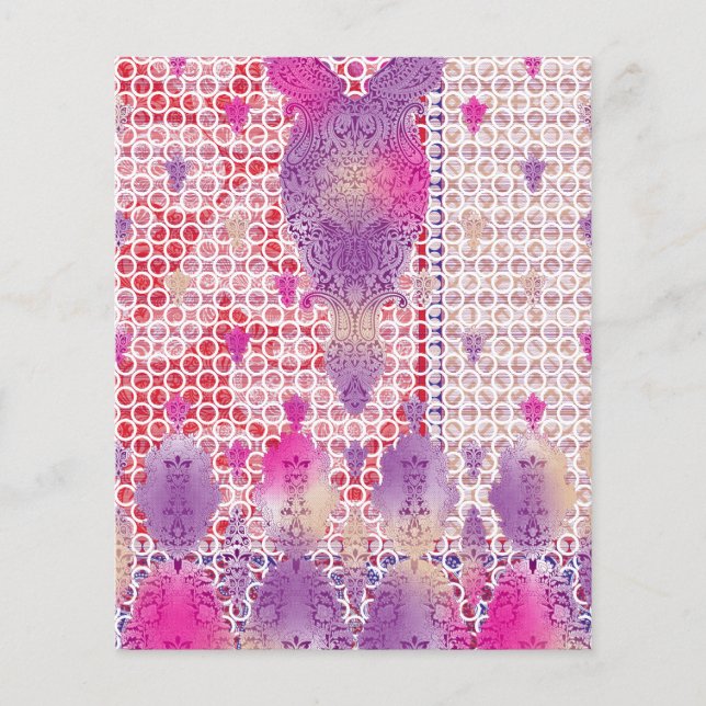 a design of a purple background with dots flyer (Front)