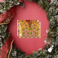 a design of a red and black wall hanging