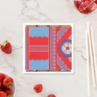 a design of a red and blue pattern