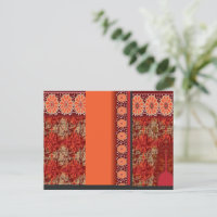 a design of a red and gold pattern