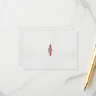 a design of a red and white pattern enclosure card
