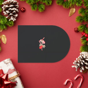 a design of a red flower on a white background acrylic invitations