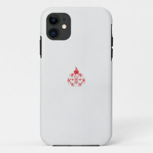 a design of a red flower on a white background Case-Mate iPhone case