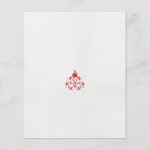 a design of a red flower on a white background flyer
