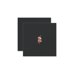 a design of a red flower on a white background loyalty card