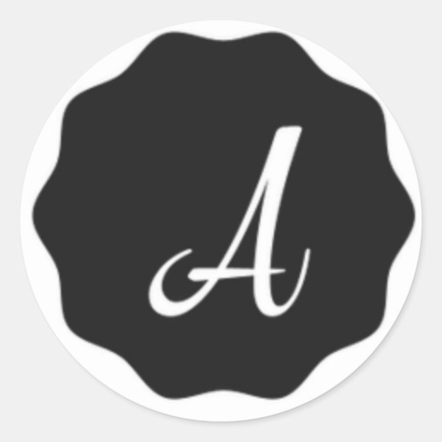 A designer logo of letter A Classic Round Sticker (Front)