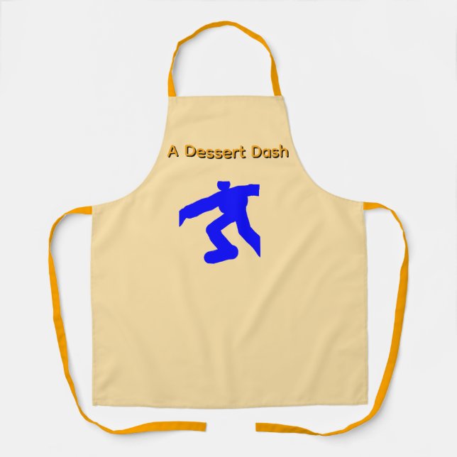 A Dessert Dash Cream Apron Orange Straps (Front)