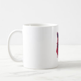 A detailed illustration face evil ninja wolf Premi Coffee Mug