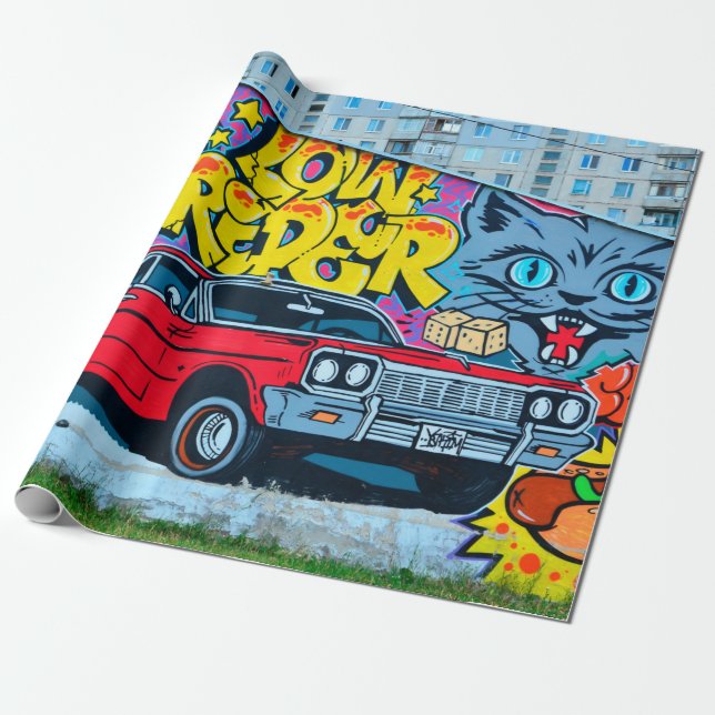 A detailed image of graffiti drawing. Conceptual s Wrapping Paper (Unrolled)
