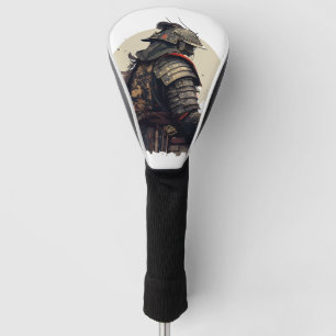 A detailed samurai illustration  golf head cover