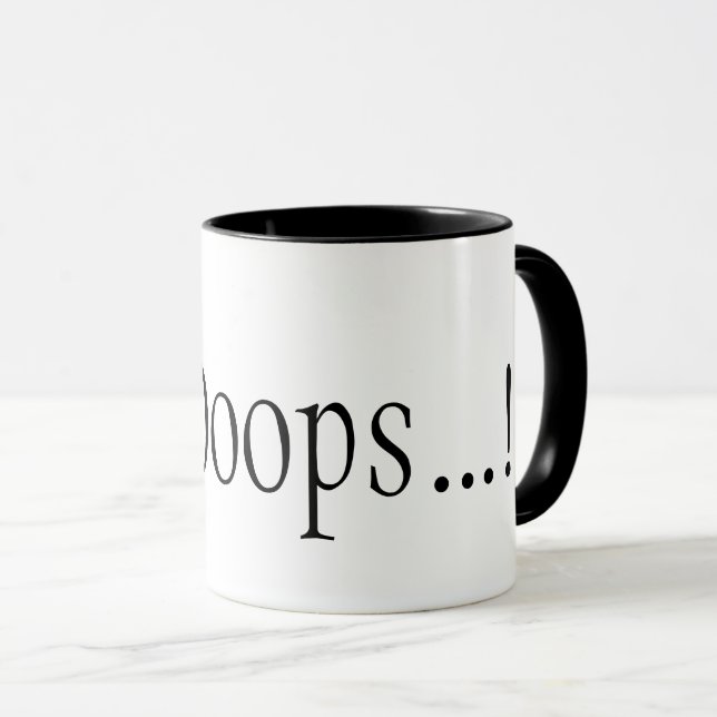 A DevOops...! coffee mug for fearless coders (Front Right)