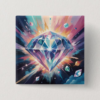 A diamond in space 15 cm square badge