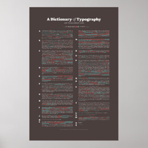 A Dictionary of Typography - All Words Poster