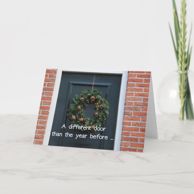 A Different door - New Address Holiday card (Front)