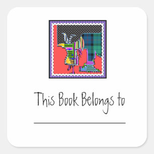 A Different Kind Of Animal Bookplate Sticker