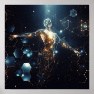  A digital lifeform transforming in virtual space Poster