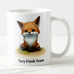 A Digital Painting of a Cute Island Fox Coffee Mug