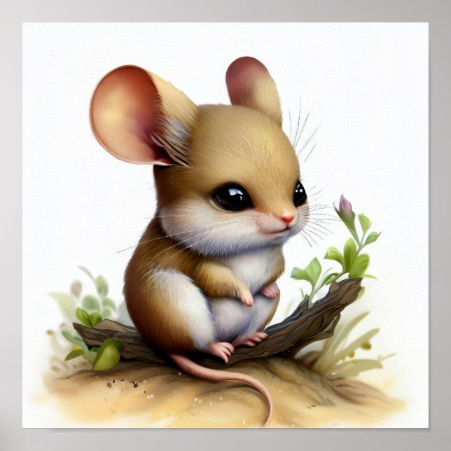 A Digital Painting of a Cute Jerboa Poster (Front)