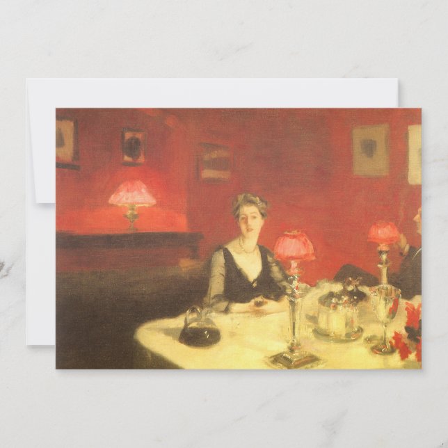 A Dinner Table at Night by John Singer Sargent Invitation (Front)
