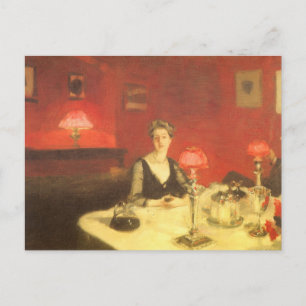 A Dinner Table at Night by John Singer Sargent Postcard