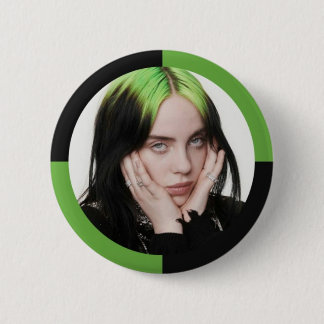 A distinctive brooch for singer Billie Eilish. 6 Cm Round Badge