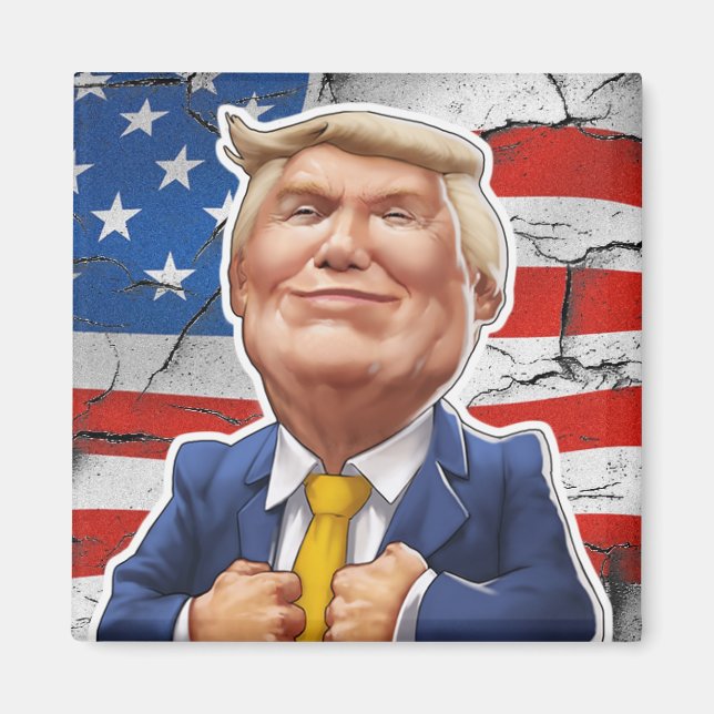 A Distressed Flag & #45 Magnet (Front)