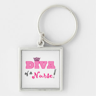 "A Diva of a Nurse" Keychain