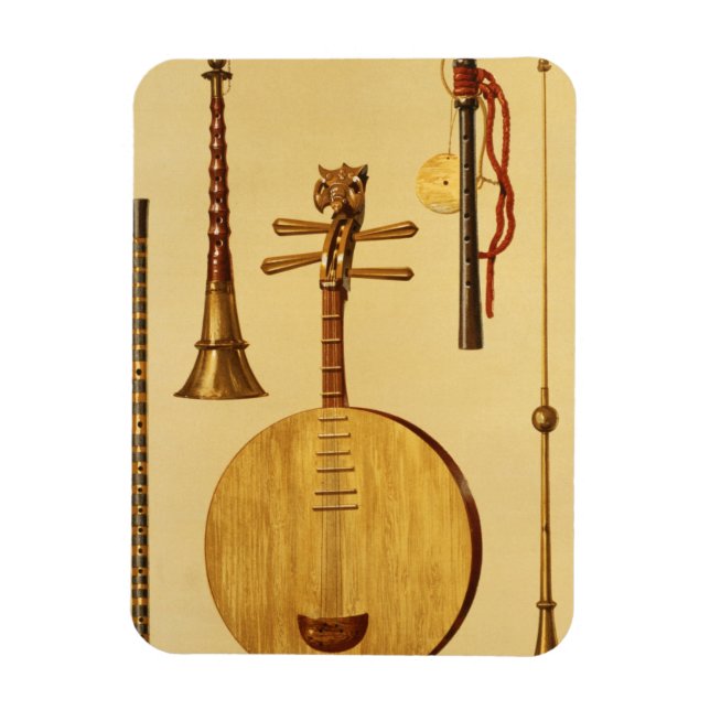 A dizi, a sona, a yueqin, Chinese, a Japanese hich Magnet (Vertical)
