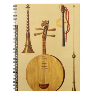 A dizi, a sona, a yueqin, Chinese, a Japanese hich Spiral Notebook