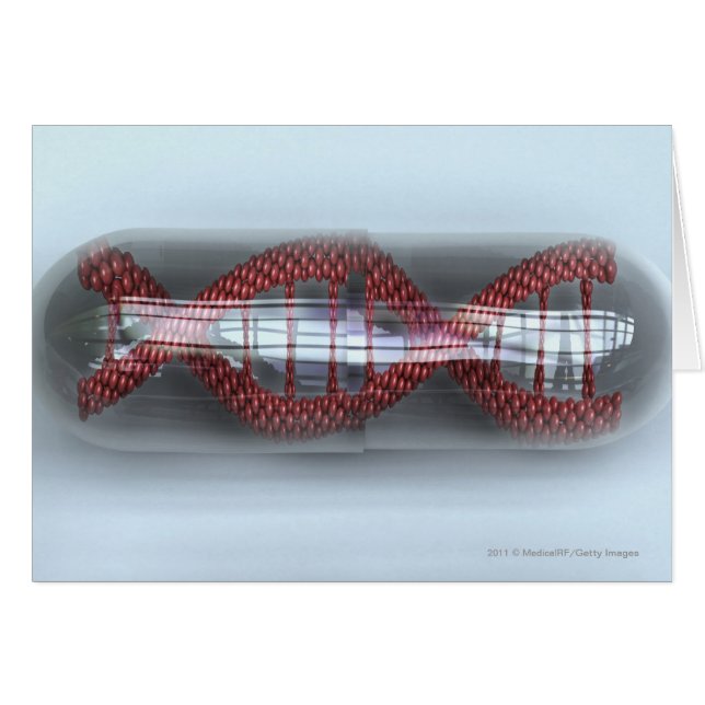 A DNA strand in a capsule (Front Horizontal)