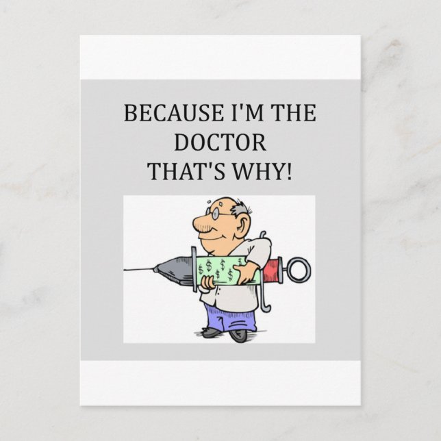 a doctor joke postcard (Front)
