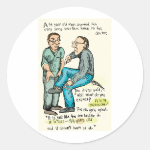 A Doctor Patient Conversation Classic Round Sticker