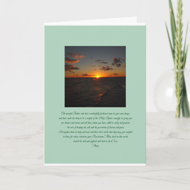 A Doctor's Prayer Card (Front)